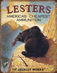 Lesters Ammo Tin SIgn