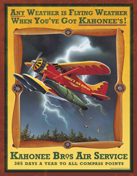 Kahonee Bros. Air Service Tin Sign