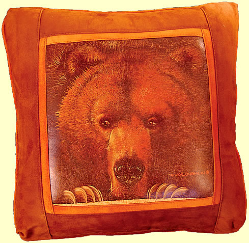 <b><i>Square Bear</i> Leather Pillow $245</b>